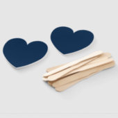 Oxford Blue Heart-Shaped Fans –  Handwaaier (Niet-gemonteerd)