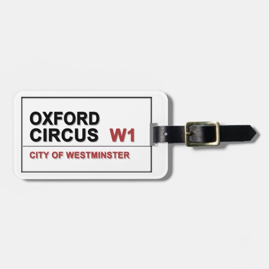 Oxford Circus Lodon England Bagagelabel (Voorkant horizontaal)