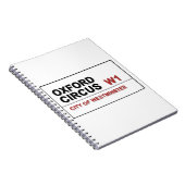 Oxford Circus Lodon England Notitieboek (Rechterzijde)