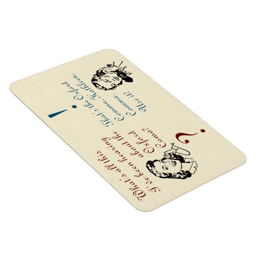 Oxford Comma Coma niet met Retro-dames Magneet (Rechterzijde)