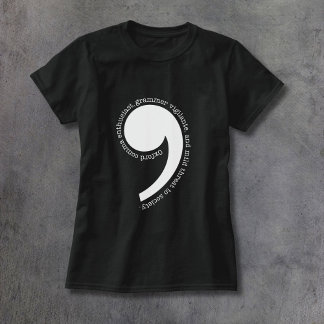 Oxford Comma Enthusiast T-shirt