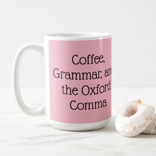 Oxford comma koffiemok (Met donut)