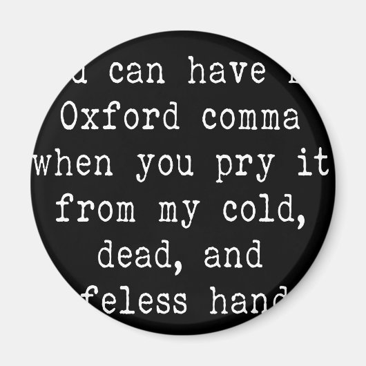 Oxford Comma Magneet (Voorkant)