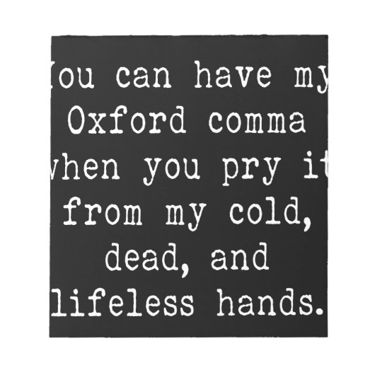 Oxford Comma Notitieblok (Voorkant)