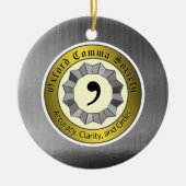 Oxford Comma Society Keramisch Ornament (Voorkant)