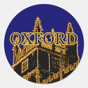 Oxford Engeland 1986 Gebouw Spiralen Goud Ronde Sticker