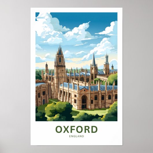 Oxford Engeland Reisprint Poster (Voorkant)