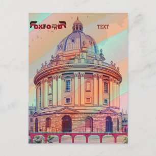 Oxford Engeland Water Reizen Reisposter Ontwerp Briefkaart