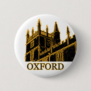 Oxford England 1986 Building Spirals Brown Ronde Button 5,7 Cm