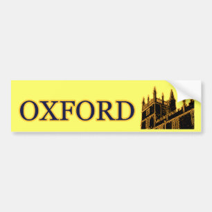 Oxford England 1986 Building Spirals Gold Bumpersticker