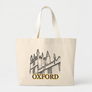 Oxford England 1986 Building Spirals White Grote Tote Bag