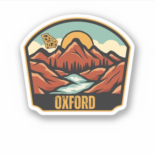 Oxford, Georgia Sticker (Voorkant)