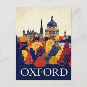 Oxford herfst stadsgezicht briefkaart