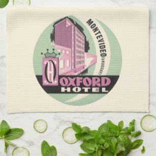 Oxford Hotel, Montevideo, Uruguay, Vintage Travel Theedoek