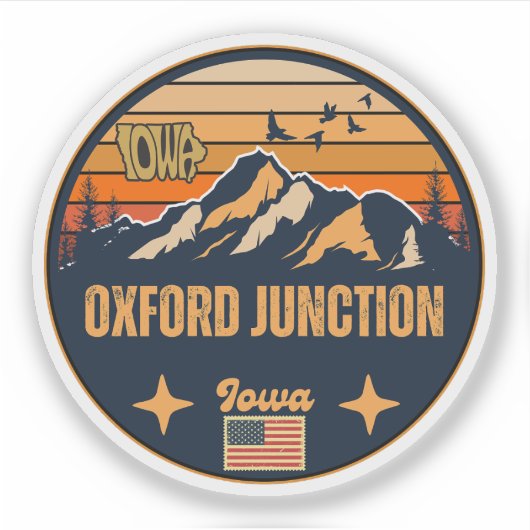 Oxford Junction, Iowa Sticker (Voorkant)
