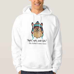 Oxford komma lama grammatica nerd zwarte tekst spu hoodie