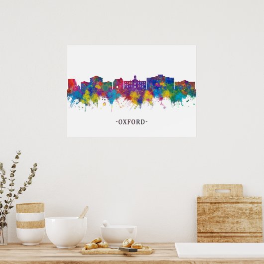 Oxford Mississippi Skyline Poster (Keuken)