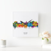 Oxford Mississippi Skyline Vierkante Klok (Huis)