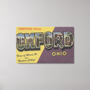 Oxford, Ohio, Miami U en Western College Canvas Afdruk