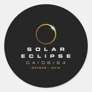 Oxford Ohio Zonsverduistering Ronde Sticker