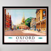 Oxford par Rail Travel Poster (Devant)