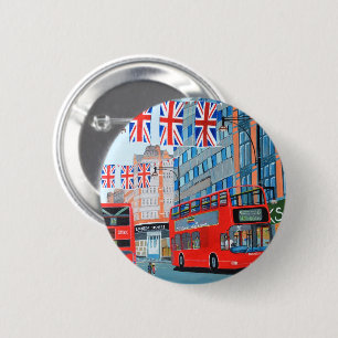 Oxford Street - Koningin Diamanten Jubileum Ronde Button 5,7 Cm