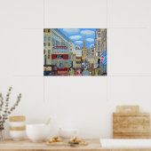 Oxford Street Londen Poster (Keuken)