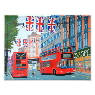 Oxford Street - Queen Diamond Jubilee Foto Afdruk