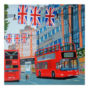 Oxford Street - Queen Dimond Jubilee Poster Perfect Poster