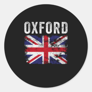 Oxford UK Flag England Souvenir Ronde Sticker