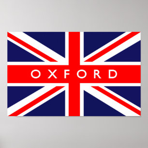 Oxford UK Flag Poster