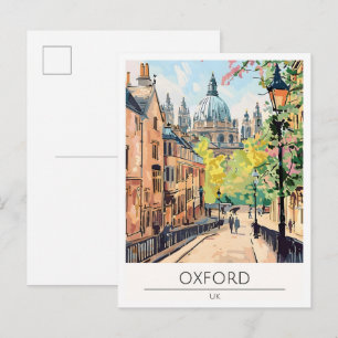 Oxford Verenigd Koninkrijk Kunst Illustratie Reize Briefkaart