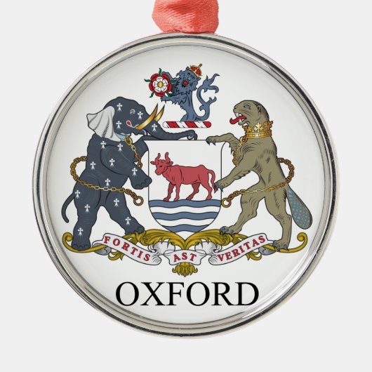 Oxford-wapen Metalen Ornament (Voorkant)