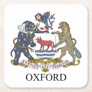 Oxford-wapen Vierkante Kartonnen Onderzetter