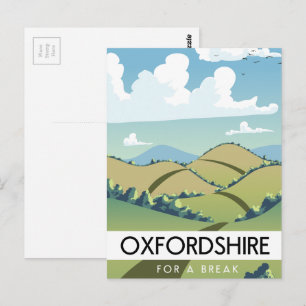 Oxfordshire voor een vakantie briefkaart