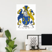 Oxley Family Crest Poster (Thuiskantoor)