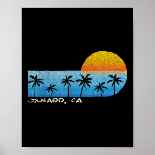 Oxnard, Ca Palm Trees & Sunset Beach Poster