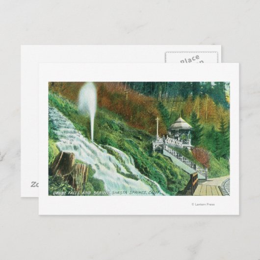 Oxone-Herfsten en Spring ViewShasta Springs, CA Briefkaart (Voorkant / Achterkant)