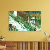 Oxone-Herfsten en Spring ViewShasta Springs, CA Canvas Afdruk (Insitu (Woonkamer))