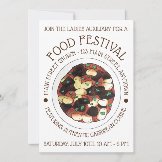 Oxtail en Broad Bean Stew Caribbean Festival Kaart (Voorkant)