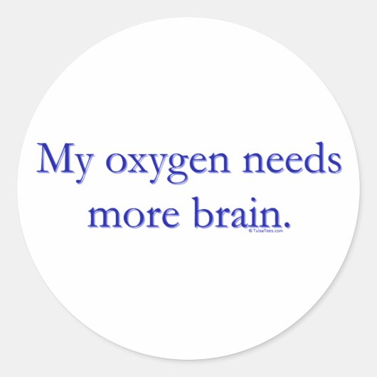 Oxy Brain Ronde Sticker (Voorkant)