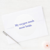Oxy Brain Ronde Sticker (Envelop)
