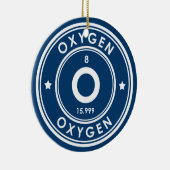 Oxygeen Element Blue Ceramic Ornament (Rechts)