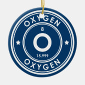 Oxygeen Element Blue Ceramic Ornament (Voorkant)