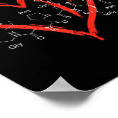 Oxytocin Molecules Heart Love Valentines Day Scien Poster (Hoek)
