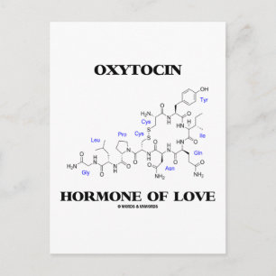 oxytocine hormoon of Love (chemie) Briefkaart