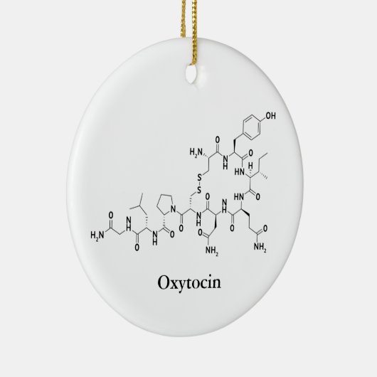 Oxytocine Love Molecule Chemie Wetenschap Keramisch Ornament (Rechts)