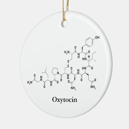 Oxytocine Love Molecule Chemie Wetenschap Keramisch Ornament (Links)