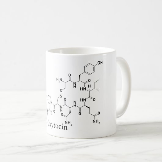 Oxytocine Love Molecule Chemie Wetenschap Koffiemok (Voorkant rechts)