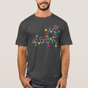 Oxytocine Molecule en Flowers Love Hormone Chemist T-shirt